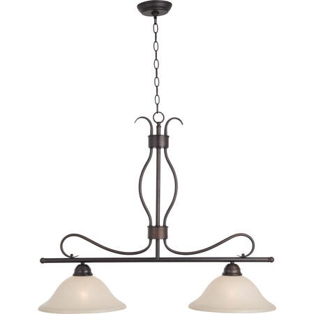 Maxim Lighting Basix 2-Light 13" Wide Oil Rubbed Bronze Linear Pendant 10126WSOI